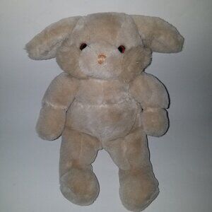 VTG Heartline Tan Brown Bunny Rabbit Plush Lovey Stuffed Animal Toy Easter 1988